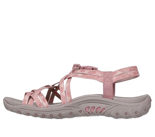 Skechers Skechers Women's Reggae - Positive Space, Color Camo Stretch Toe Loop Sandal, Rose, 5M