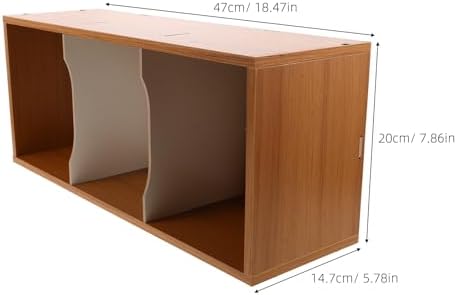 FOYTOKI Ahşap CD Saklama Kutusu, Kaset Teşhir Rafı, Vinil Plaklar, Oyun Diskleri ve Medya Depolama için Ahşap Disk Tutucu CD Teşhir Standı - Görsel 6