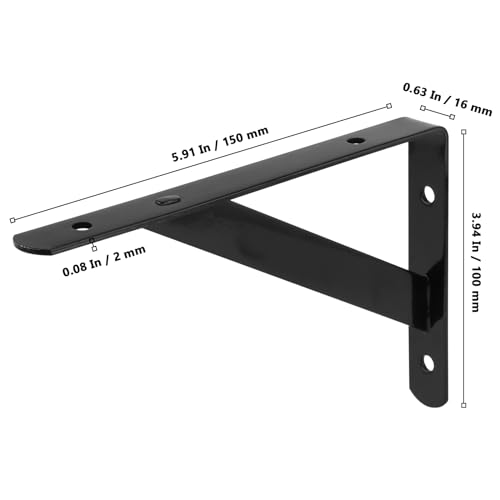 MUKLEI 12 PCS Shelf Brackets Heavy Duty, Wall Mounted Floating Table Support Brackets - Image 2