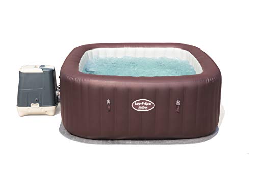 Lay-Z-Spa Maldives Luxury Hot Tub, 8 HydroJet Pro Massage System Inflatable Spa with LED Lights, Foot Massager and Rapid Heating, 5-7 Person