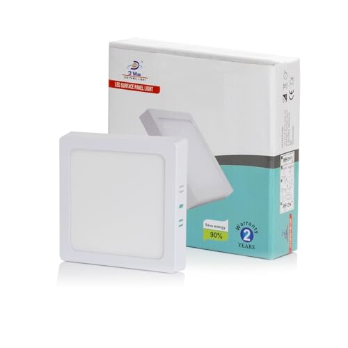 Image of DMak 12 Watt Square Surface White Led Panel Lights | No False Ceiling Required |(Pack of 10)