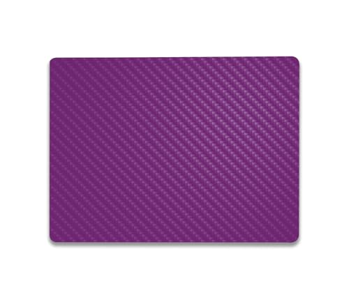 Image of MightySkins Carbon Fiber Skin Compatible with Microsoft Surface Laptop Go 3 (2023) Full Wrap Kit - Solid Purple | Protective, Durable Textured Carbon Fiber Finish | Made in The USA