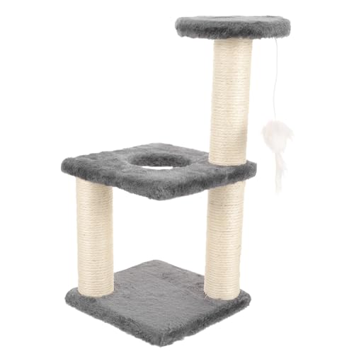 VILLFUL Árbol De Gato Multi Capa De Sisal Rascador Vertical Resistente Postes para Escalar y Jugar Accesorio Ideal para Gatos Color