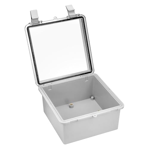 MOERAE Caja de Conexiones, 150 x 150 x 90 mm, Caja de Derivación Eléctrica con Tapa Clara, Caja de Electrónica IP65 Impermeable para Exteriores e Interiores