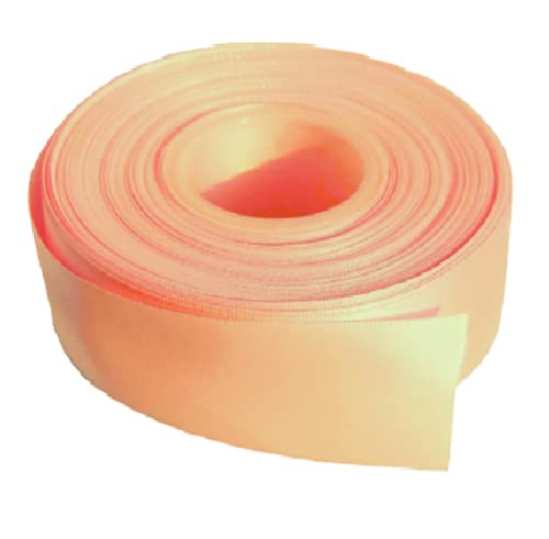 Double Faced Satin Ribbon -23 Metre, Perfect for for Gifts Wrap Sew Party, Decorations Events Dress Wedding Christmas Crafts, Bows Car, DIY, Bouquets, Cake (25mm X 23 Metres, Peach) โ image 1