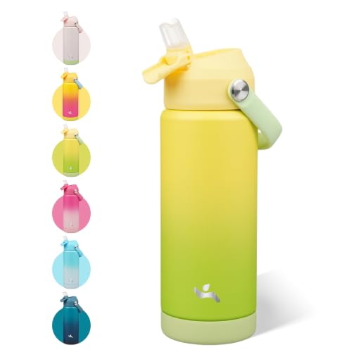 Image of Konokyo 18 oz Insulated Stainless Steel Sports Water Bottle with Straw Lid