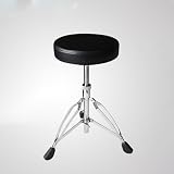 Guoyoocc Sgabello per Tamburo Regolabile in Altezza,42-56cm,Sgabello per Batteria con Sollevamento Regolabile a Vite,Drum Throne,Staccabile e Pieghevole,Stabile e Solido