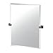 Gatco 4059MXS Elevate Frameless Rectangle Mirror, Matte Black, 31.5