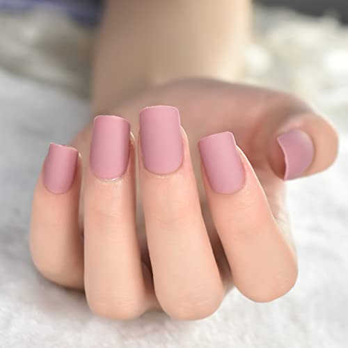 Elevenail Matte Purple Pink Press On Nails #TOP23