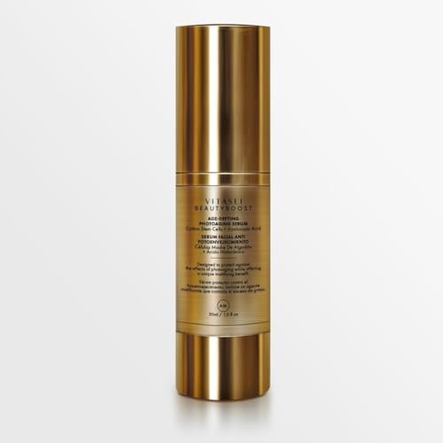 Vitasei Beauty Boost Facial Serum: Cotton Stem Cells & Hyaluronic Acid, Anti-Aging Formula for Women & Men, Morning Serum, Fights Photoaging, Sun Protection, 30 ml