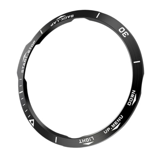 Anillo de bisel metálico para reloj 6X en acero inoxidable negro