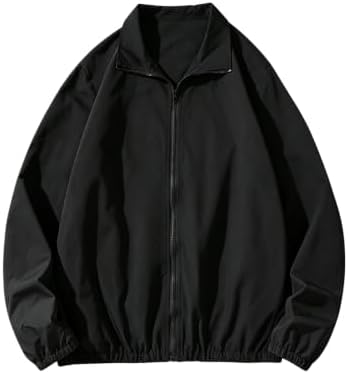 SOLY HUX Men's Varsity Jacket Zipper Color Block Windbreaker Jackets Coats