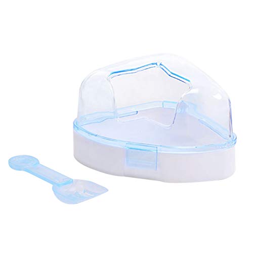 JUNGEN Bagno per Criceti con Cucchiai da Bagno Lettiera Sabbia Kit in Plastica Criceto Vasca da Bagno Adatta Animali di Piccola