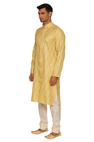 Image of Manyavar Men's Blended Banded Collar