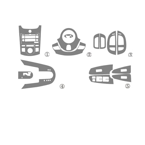 Accessoire de style de voiture 3D anti-rayures pour panneau de commande central Kia Forte