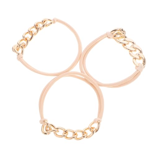 BESTYASH 3 Piezas Cabello Para Chicas Dama Elásticos Accesorio Para El Cabello Titular De La De Caballo Gomas Para El Cabello Para Niñas Hair Ties Aleación De Zinc