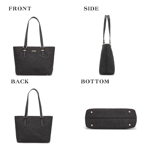 Image of Qiyuer Versatile Daily Purses with RFID Wallet for Women Tote Handbag Set | 3PCS, Fits 13 inch Tablet, Sturdy Vegan PU, Spacious, Work Use, Shoulder Satchel, Large Clutch Wallet, Makeup Bag, Ideal Gift