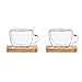 Publiclick Juego de 2 Tazas para café Espresso de Doble Pared con...