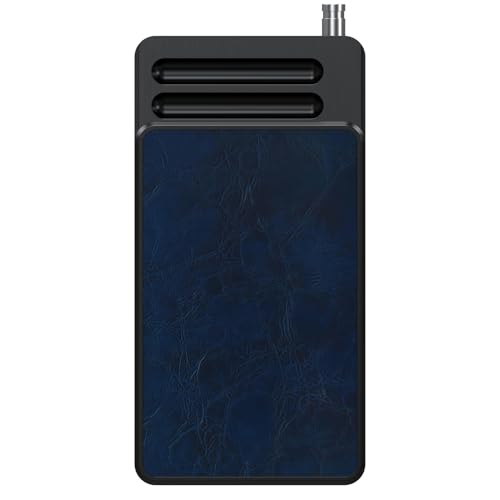 Image of Blue Black Organize Box, 8 Compartment Storage Box with Built in Alloy Straw