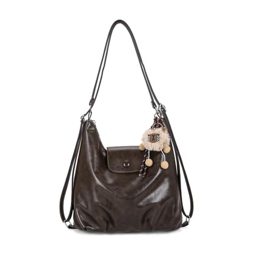 Single Shoulder Tote Bag for Women Large Capacity Handbag with Zipper Closure Travel Backpack W/Adjustable Shoulder Strap fo