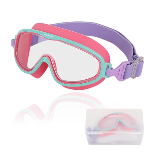 Image of Kids Swimming Goggles, Swimming Goggles for Kids 6-14, Anti Fog, UV Protection, No Leaking Wide Vision for Boys Girls