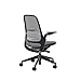 Steelcase Series 1 Office Chair - Ergonomic Work Chair with Wheels for Carpet - Helps Support Productivity - Weight-Activated Controls, Back & Arm Support - Easy Assembly - Nickel + Night Owl