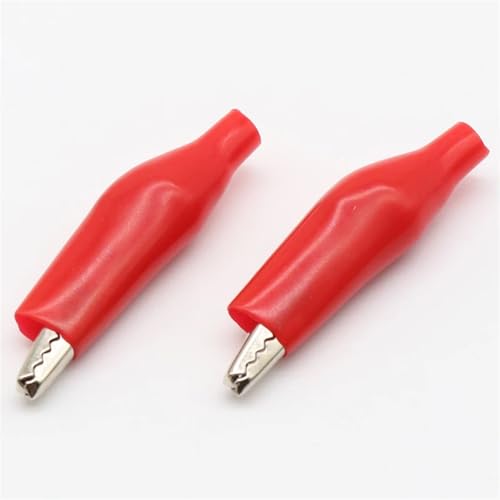 Sonde de test 35 mm pince crocodile plastique souple noir rouge lot 10 - 4
