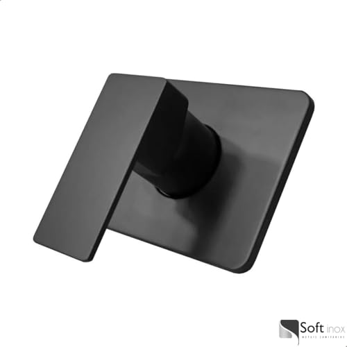 SOFTINOX Acabamento P/Registro Banheiro Monocomando Base Deca Black Matte