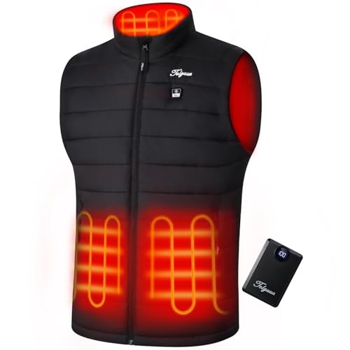 Telguua Heated Vest for Men with Battery Pack Included Warm Men's Heated Vests Electric Heating Vest Rechargeable