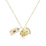 Made by Nami Personalisierte Mandala Kette mit Buchstaben Gold 40 + 5 cm aus 316L Edelstahl Personalisierte Geschenke Frauen Kette mit Namen, Symbol oder Wunschgravur (Design 10)