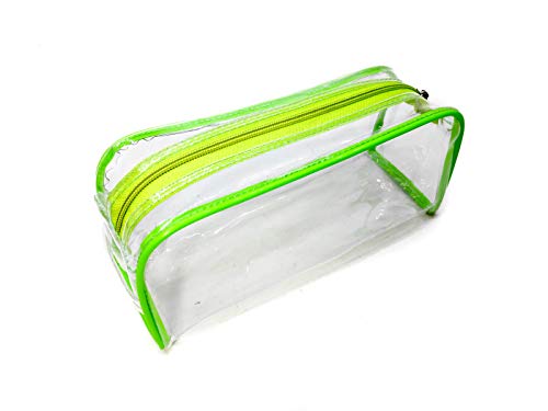 Image of iShine Multipurpose Travel Morning Zipper Pouch for Men and Women Transparent Medium (Pack of 2, Assorted)
