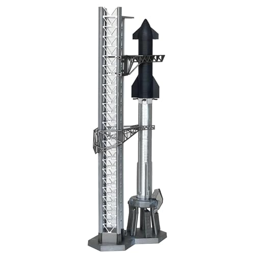 Mahfisj Space Starship Rocket Kits 1/400 Scale SpaceX Starship Rocket with Booster Launcher Model Kit NASA Model Ideal Spacecraft Display and Gift for Adults