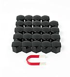 V-LUX AUTO for Ford F-150 (Including Raptor, Tremor and Lightning) Lug Nut Covers - 24 Glossy Black Wheel Nut Caps