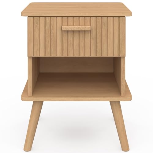 Lot 2 Tables de Chevet Juliette 1 tiroir Chêne IDMarket