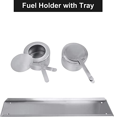 Valgus 2-Pack 9L Edelstahl Chafing Dish Set Buffet Chafer Suppenwärmer mit faltbarem Rahmen Wasserschalen, 2 volle Größe, 4 halbe Lebensmittel Pfannen für Hochzeit, Partys, Bankett – Bild 6