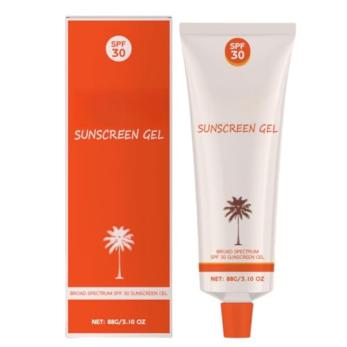 Gel abbronzante senza sole all'arancia con protezione solare SPF 30, abbronzatura naturale, non untuoso, adatto a viso e corpo
