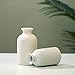 White Ceramic vases Home Decor 2pcs Small vase Set Boho vase Modern Farmhouse Decor (White)