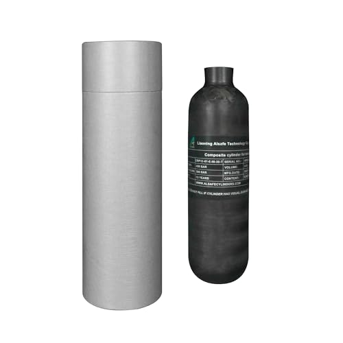 TUXING 4500Psi Carbon Fiber Frosted Air Tank,0.48L/480CC/29Cu in Pcp Air Tank,HPA Composite Cylinder for PCP Airgun Charging System Paintball Fill Station