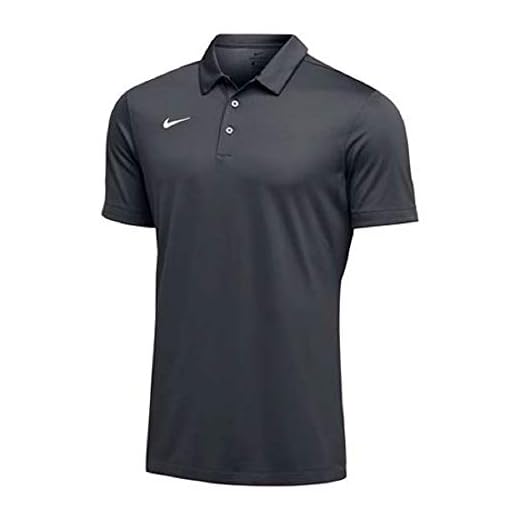 Nike Team Mens Short Sleeve Dri-Fit Polo, Anthracite/black, Small
