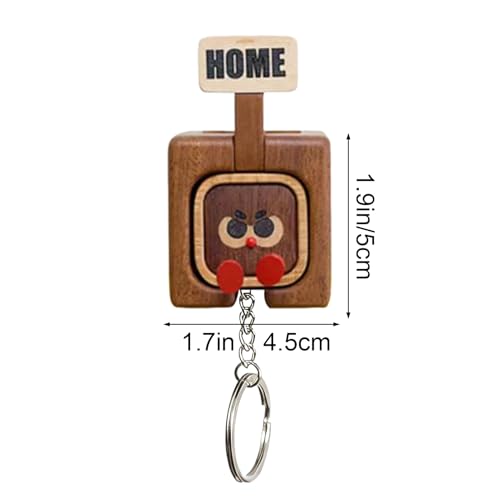 Llavero magnético de madera para pared y organizador decorativo de llaves para entrada de casa 5