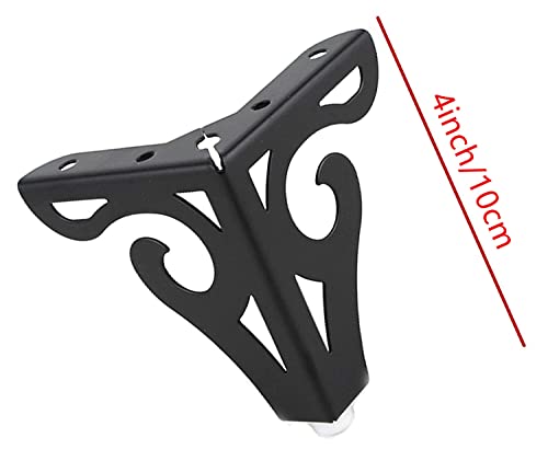 Xmhf 3.94" Height Hollow Out Modern Furniture Sofa Legs Metal Chrome Polished For Sofa Table Cabinet Cupboard Set Of 4 #TOP1