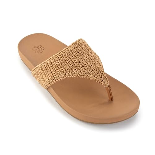 Image of The Sak Everly Slide Sandal - Women's Flat Fashion Slides with Soft Cushion Sole - Beach Slip On Sandals For Everyday