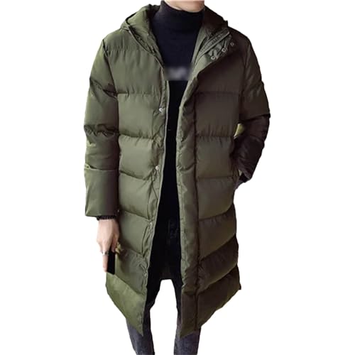 Vestes d'hiver de type parka longue pour homme coupe mince décontractée