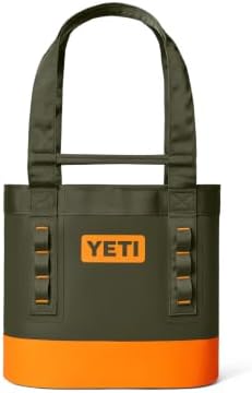YETI Camino 20 Carryall with Internal Dividers, All-Purpose Utility Bag, Olive/King Crab Orange
