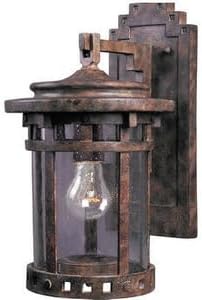 Miniatura 7 de Maxim 40033CDSE Santa Barbara VX - Aplique de pared resistente para exteriores, 1 luz de 60 vatios, 13 pulgadas de alto x 7 pulgadas de ancho, Sienna