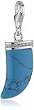  Thomas Sabo Damen-Charm Club-Anhänger Zahn aus rekonstruiertem Türkis umrandet mit Zirkonia 925er Sterlingsilber 0071-060-17