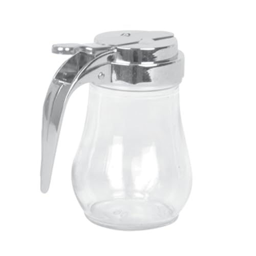 FSE GLTWSY006 Syrup Dispenser, 6 oz. Capacity, Open Handle, Dishwasher Safe, cast zinc top, Glass Base, Pack of 12