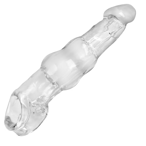 Guaina per il pene riutilizzabile, TPE ultra morbido anello estensore del pene Giocattoli del sesso maschile Giocattoli del sesso del pene maschile Guaina per il pene inodore con cinturino (L)