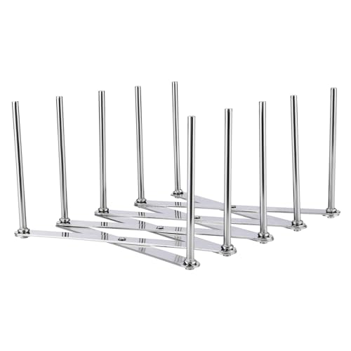 GRÄWE Soporte para tapas y platos, soporte para platos y platos de acero inoxidable, soporte ajustable para tapas de ollas con 4 nichos ajustables
