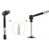Evenoonest Adapter pompy tarczowej do Presta, wygięty 110° przedłużacz koła tarczowego ze stopu aluminium, do rowerów z przekładnią stałą, gwintowany konwerter pompy powietrza z uszczelką silikonową